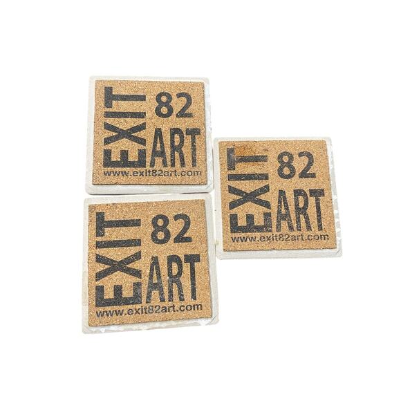 EUC - EXIT 82 Austin TX Stone Drink Coasters (3) - Picture 4 of 4